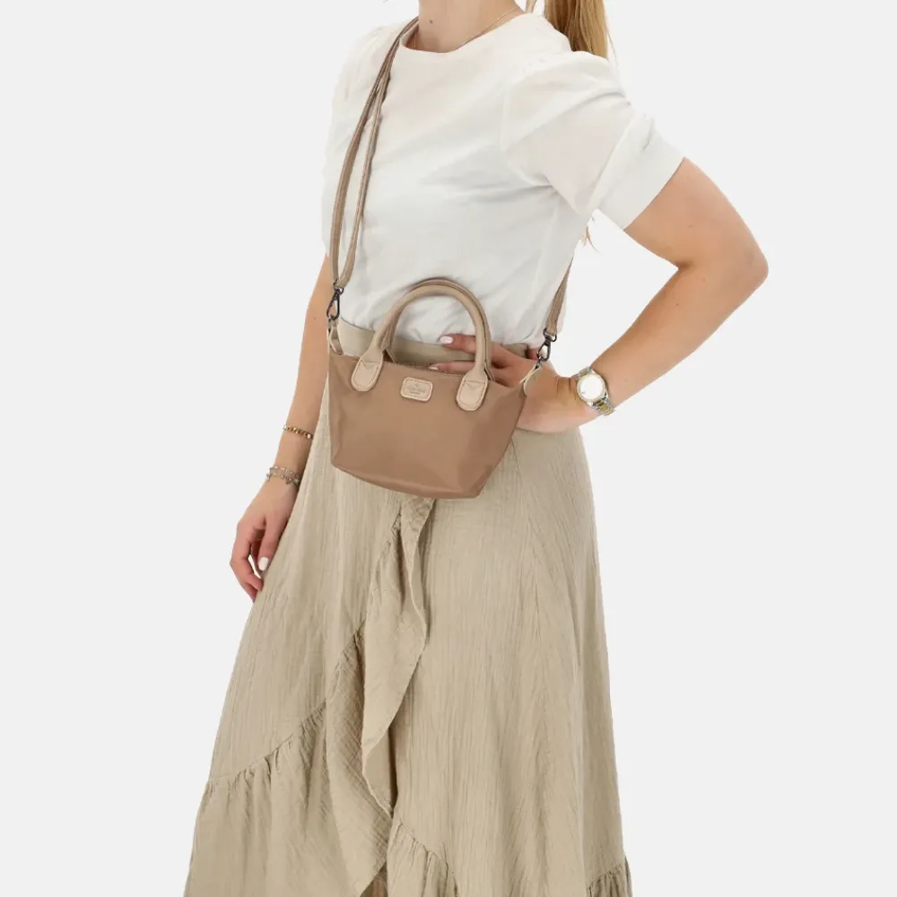 Crossbody Tassen^Charm London Buckingham Mono crossbody tas XS lichttaupe