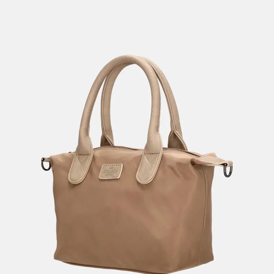 Handtassen^Charm London Buckingham Mono handtas lichttaupe