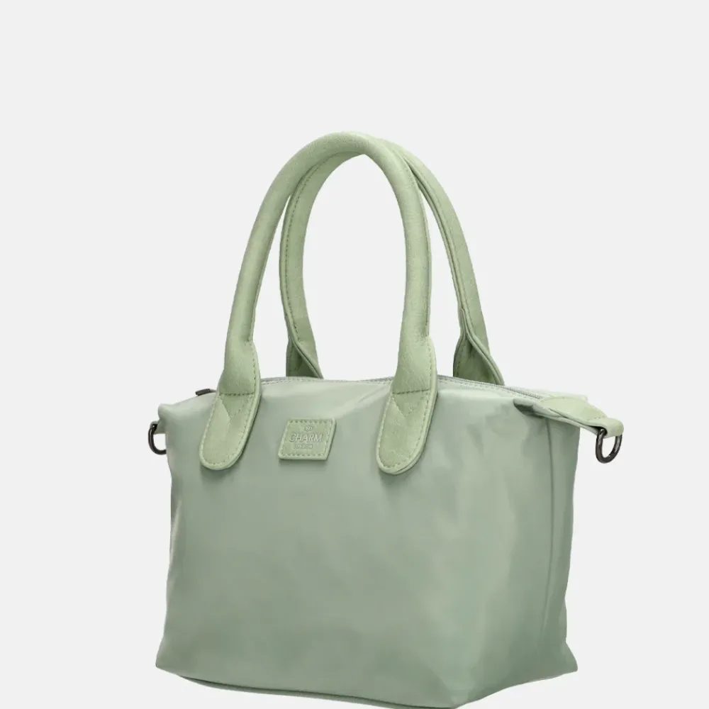 Handtassen^Charm London Buckingham Mono handtas lichtgroen