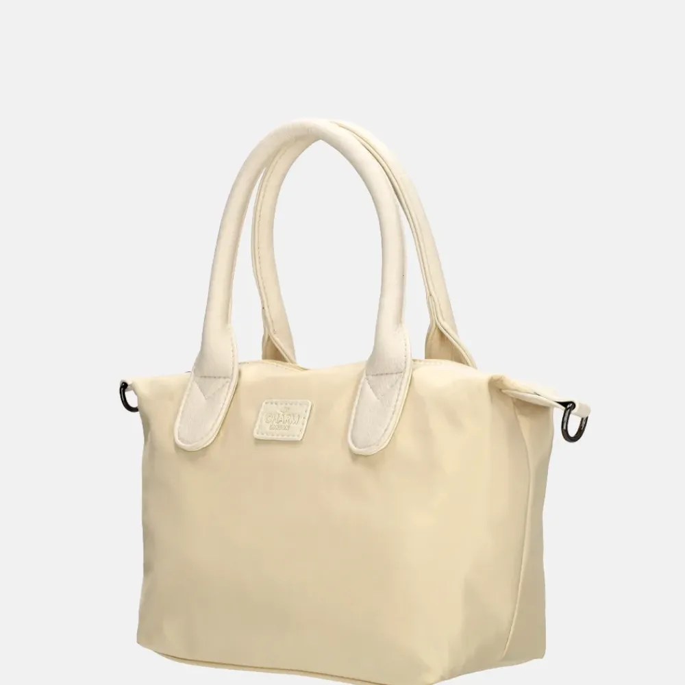 Handtassen^Charm London Buckingham Mono handtas creme