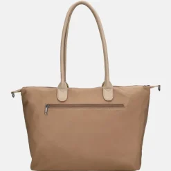 Dames Laptoptassen^Charm London Buckingham Mono shopper met 15.6 inch laptopvak L lichttaupe