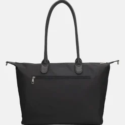 Dames Laptoptassen^Charm London Buckingham Mono shopper met 15.6 inch laptopvak L zwart