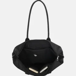 Dames Laptoptassen^Charm London Buckingham Mono shopper met 15.6 inch laptopvak L zwart
