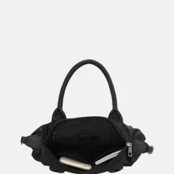 Handtassen^Charm London Buckingham Mono handtas zwart