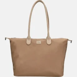 Dames Laptoptassen^Charm London Buckingham Mono shopper met 15.6 inch laptopvak L lichttaupe
