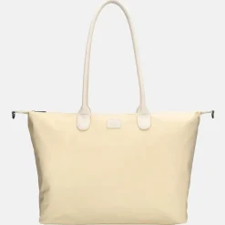 Dames Laptoptassen^Charm London Buckingham Mono shopper met 15.6 inch laptopvak L creme