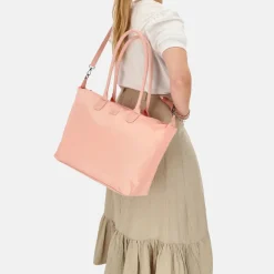 Dames Laptoptassen^Charm London Buckingham Mono shopper met 15.6 inch laptopvak L lichtroze