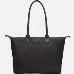 Dames Laptoptassen^Charm London Buckingham Mono shopper met 15.6 inch laptopvak L zwart