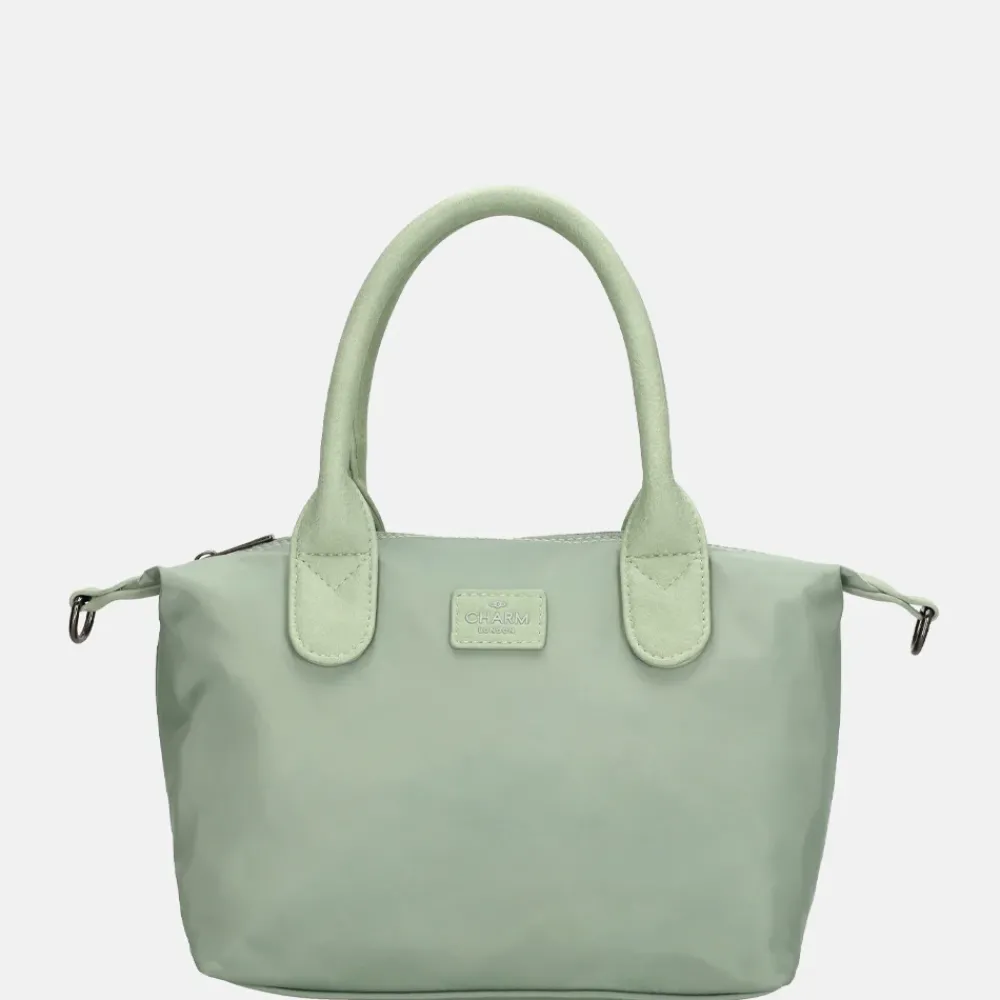 Handtassen^Charm London Buckingham Mono handtas lichtgroen