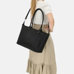 Dames Laptoptassen^Charm London Buckingham Mono shopper met 15.6 inch laptopvak L zwart