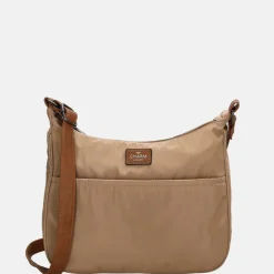 Schoudertassen^Charm London Buckingham schoudertas taupe