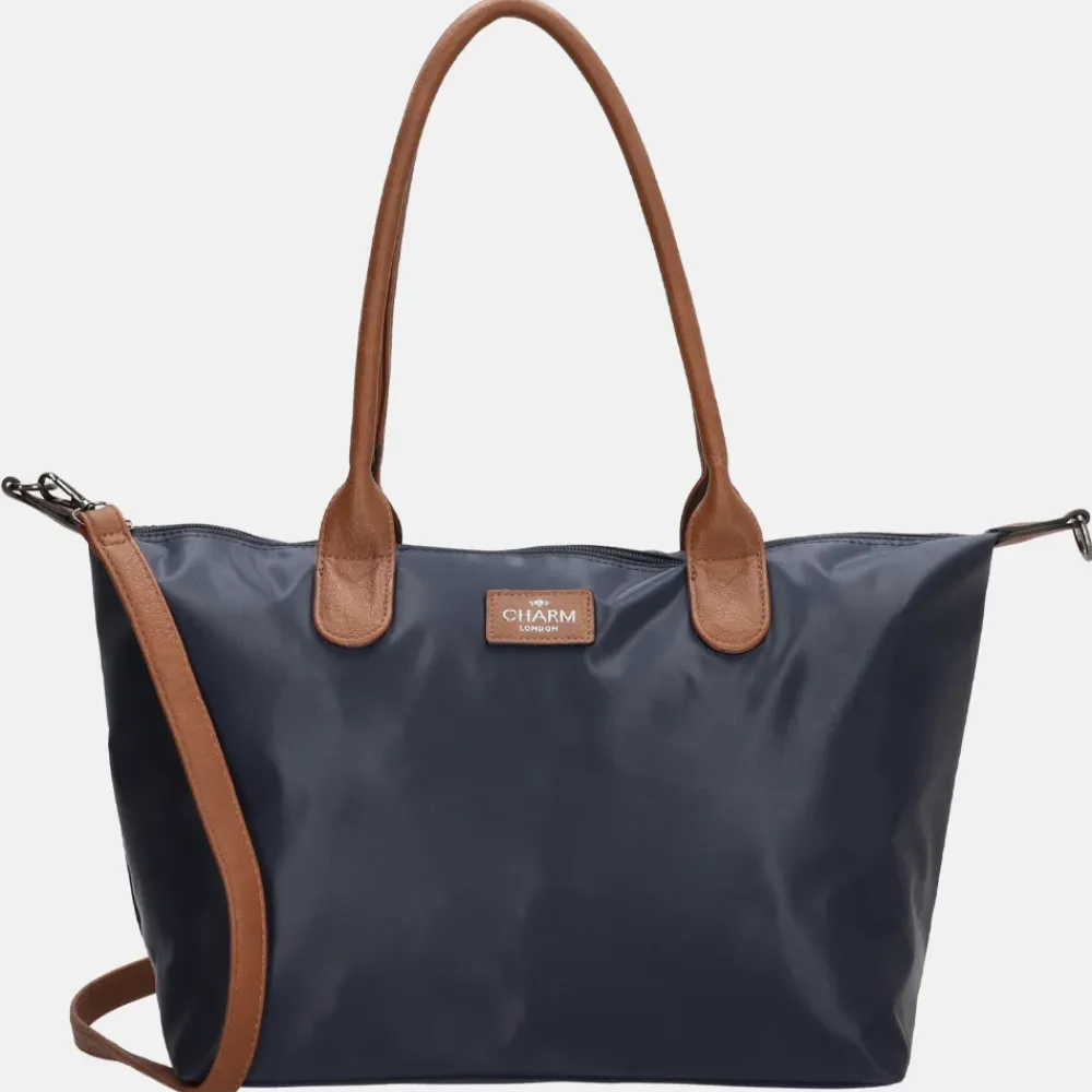 Shoppers^Charm London Buckingham shopper L blauw