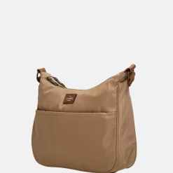 Schoudertassen^Charm London Buckingham schoudertas taupe