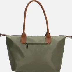 Shoppers^Charm London Buckingham shopper L olijfgroen