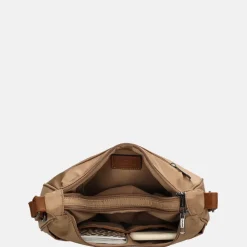 Schoudertassen^Charm London Buckingham schoudertas taupe