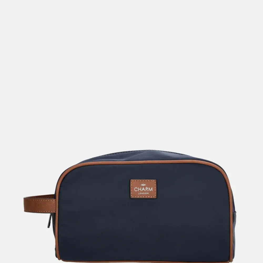 Toilettassen^Charm London Buckingham toilettas blauw