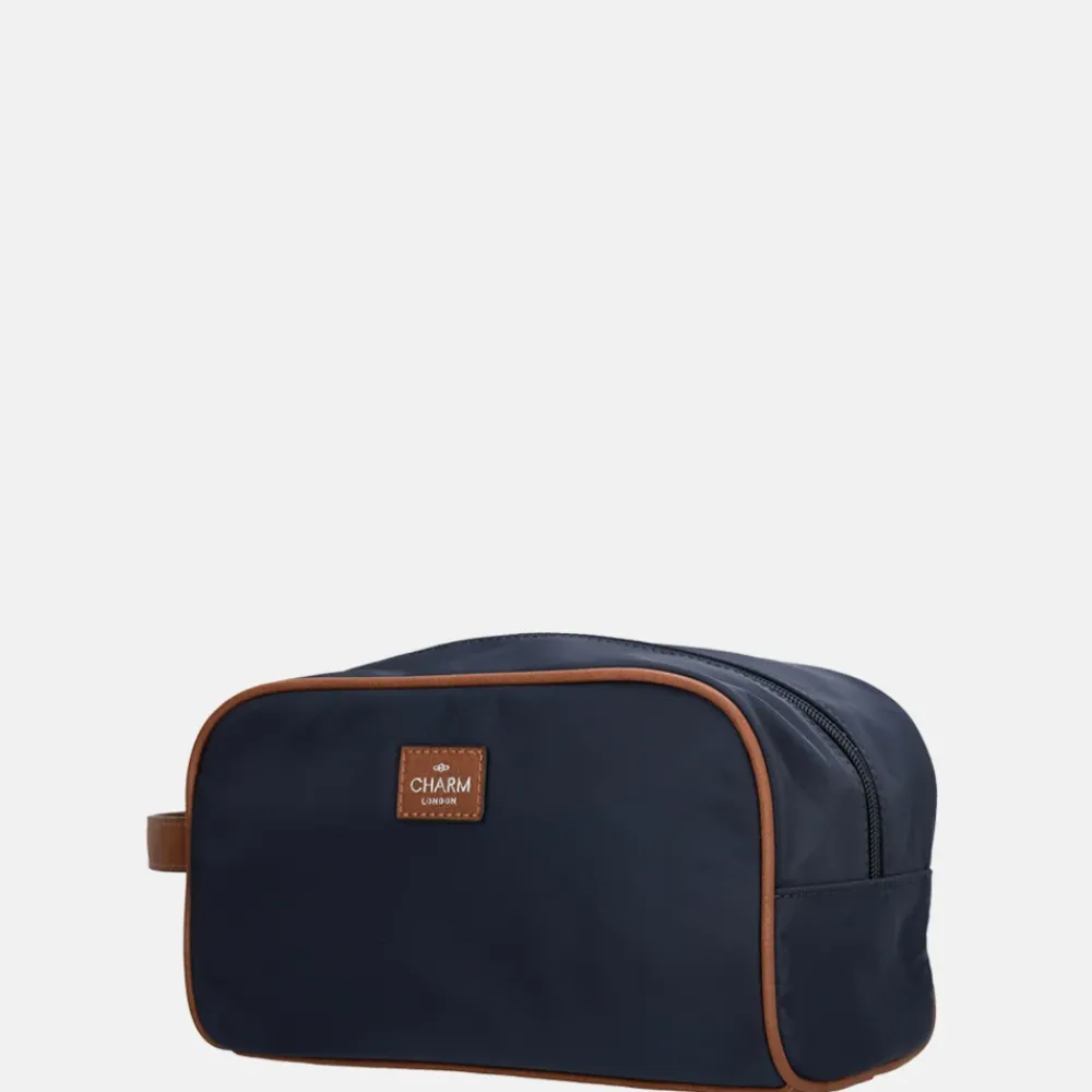 Toilettassen^Charm London Buckingham toilettas blauw