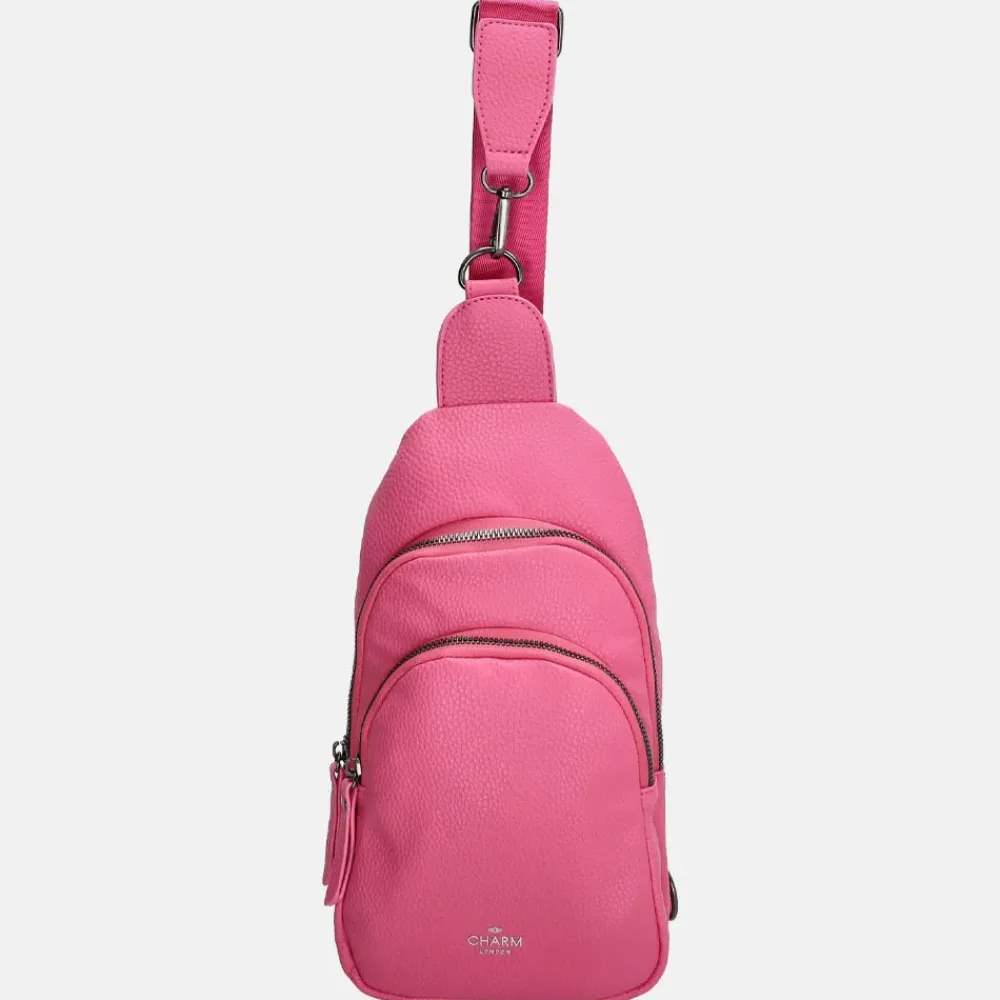 Crossbody Tassen^Charm London crossbody tas fuchsia