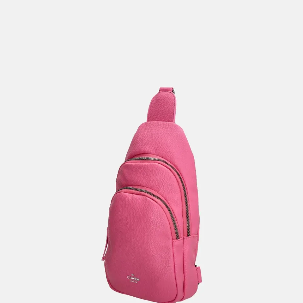 Crossbody Tassen^Charm London crossbody tas fuchsia