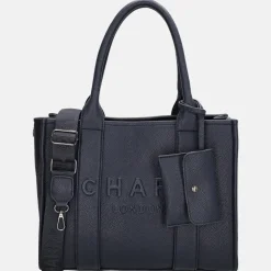 Shoppers^Charm London Debossed shopper M blauw