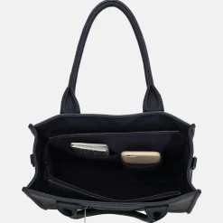Shoppers^Charm London Debossed shopper M blauw