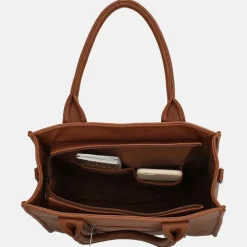 Shoppers^Charm London Debossed shopper M bruin