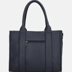 Shoppers^Charm London Debossed shopper M blauw