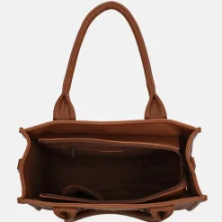 Shoppers^Charm London Debossed shopper M bruin