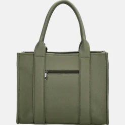 Shoppers^Charm London Debossed shopper M natuur groen