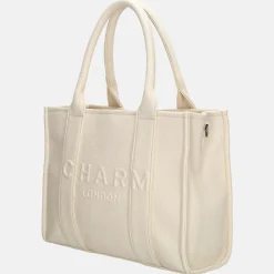 Shoppers^Charm London Debossed shopper M off white