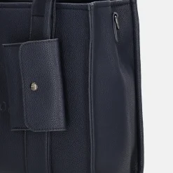 Shoppers^Charm London Debossed shopper M blauw