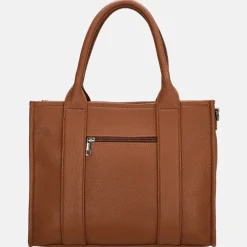 Shoppers^Charm London Debossed shopper M bruin
