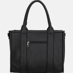 Shoppers^Charm London Debossed shopper M zwart