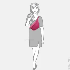 Schoudertassen^Charm London Elisa schoudertas fuchsia