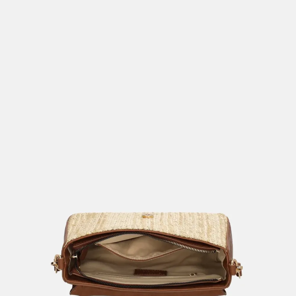 Crossbody Tassen^Charm London Hillingdon crossbody tas beige/cognac