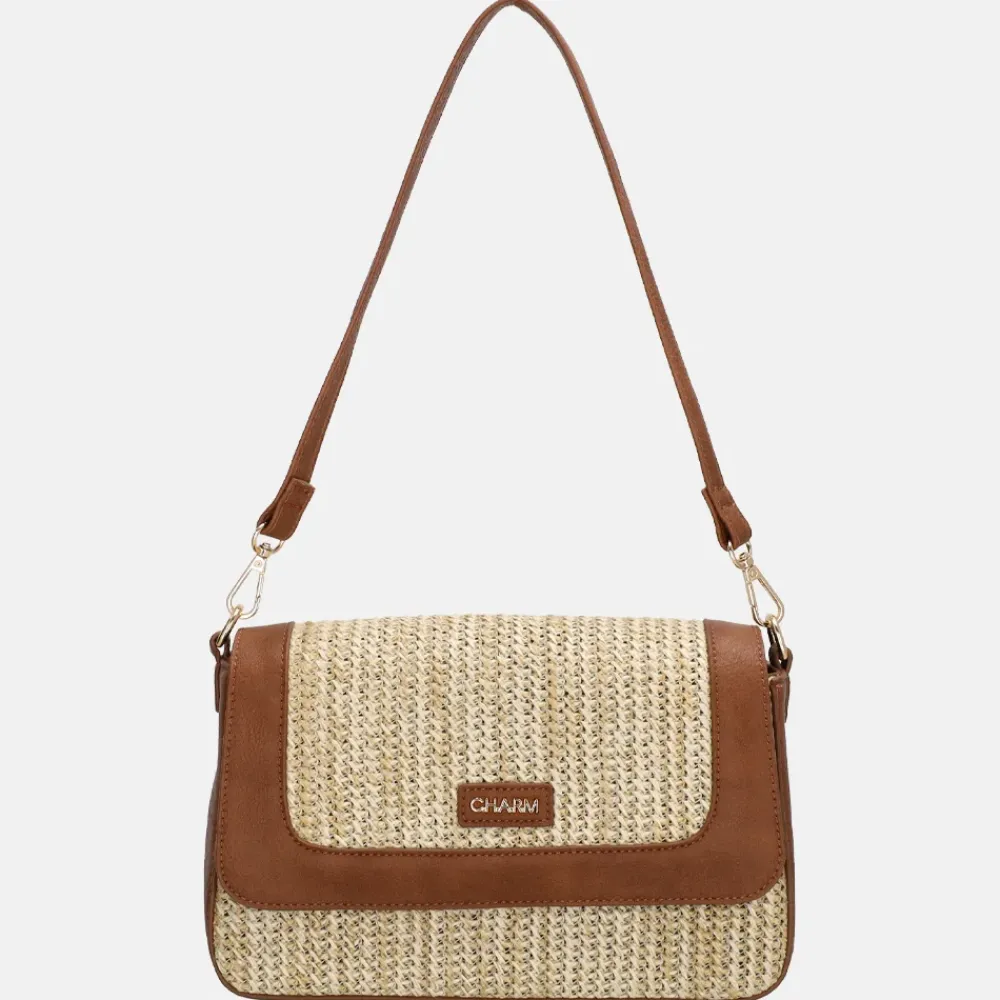 Crossbody Tassen^Charm London Hillingdon crossbody tas beige/cognac