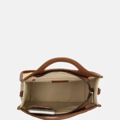 Handtassen^Charm London Hillingdon handtas beige/cognac