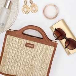Handtassen^Charm London Hillingdon handtas beige/cognac