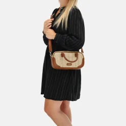 Handtassen^Charm London Hillingdon handtas beige/cognac