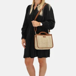Handtassen^Charm London Hillingdon handtas beige/cognac