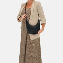Schoudertassen^Charm London Kingsway schoudertas zwart