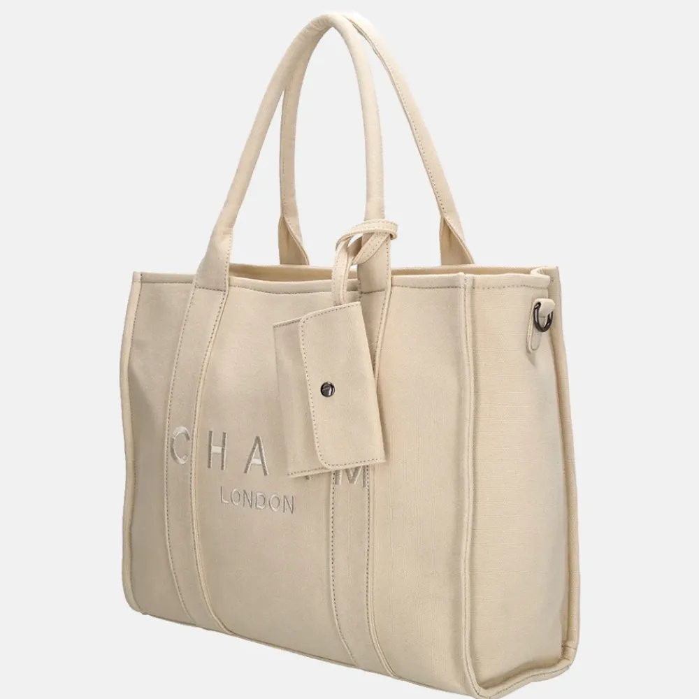 Dames Laptoptassen^Charm London laptoptas 15 inch zand