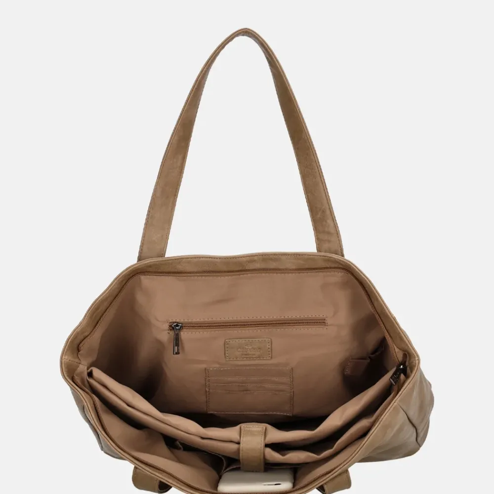 Schoolhandtassen | Dames Laptoptassen^Charm London Liberty shopper 15 inch taupe