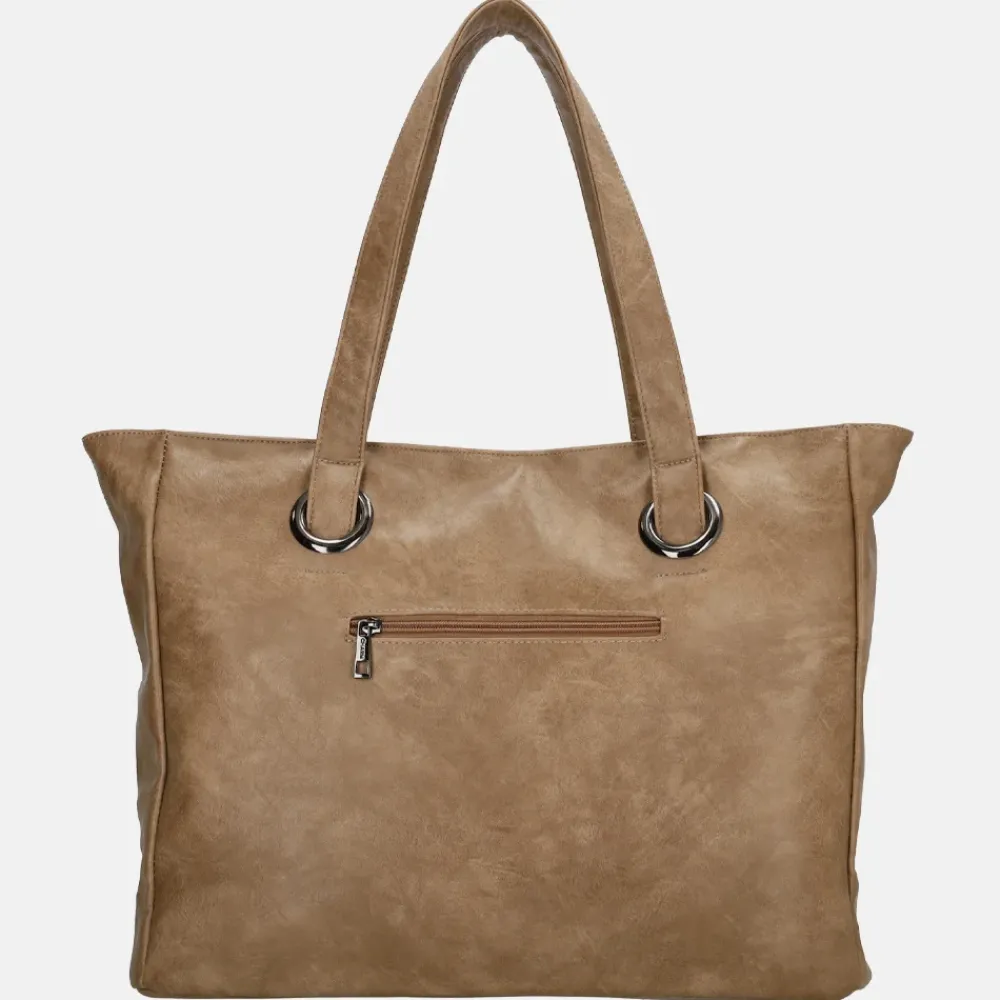 Schoolhandtassen | Dames Laptoptassen^Charm London Liberty shopper 15 inch taupe
