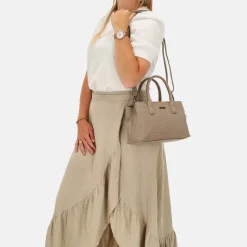 Handtassen^Charm London Maribello handtas S taupe
