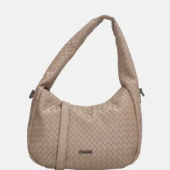 Schoudertassen^Charm London Maribello schoudertas taupe