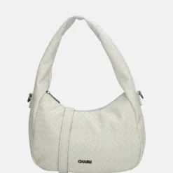 Schoudertassen^Charm London Maribello schoudertas lichtgrijs
