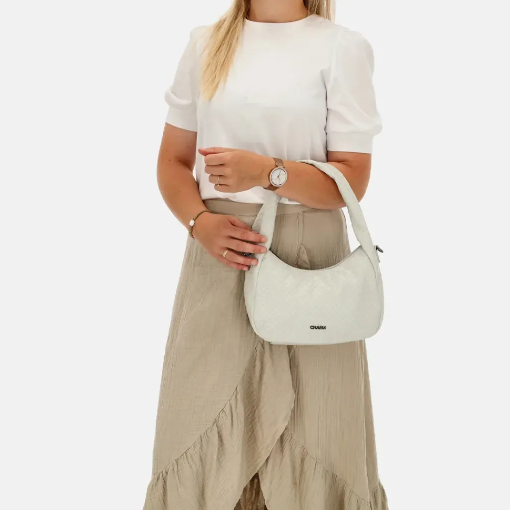 Schoudertassen^Charm London Maribello schoudertas lichtgrijs