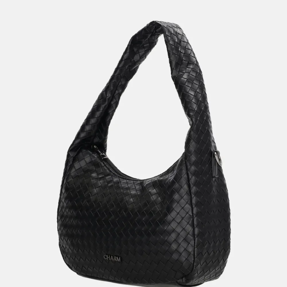 Schoudertassen^Charm London Maribello schoudertas zwart