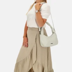 Schoudertassen^Charm London Maribello schoudertas lichtgrijs